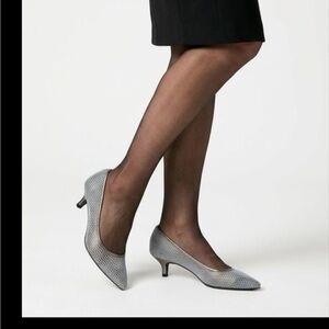 Rebrilliant Silver Mesh Women's Heels